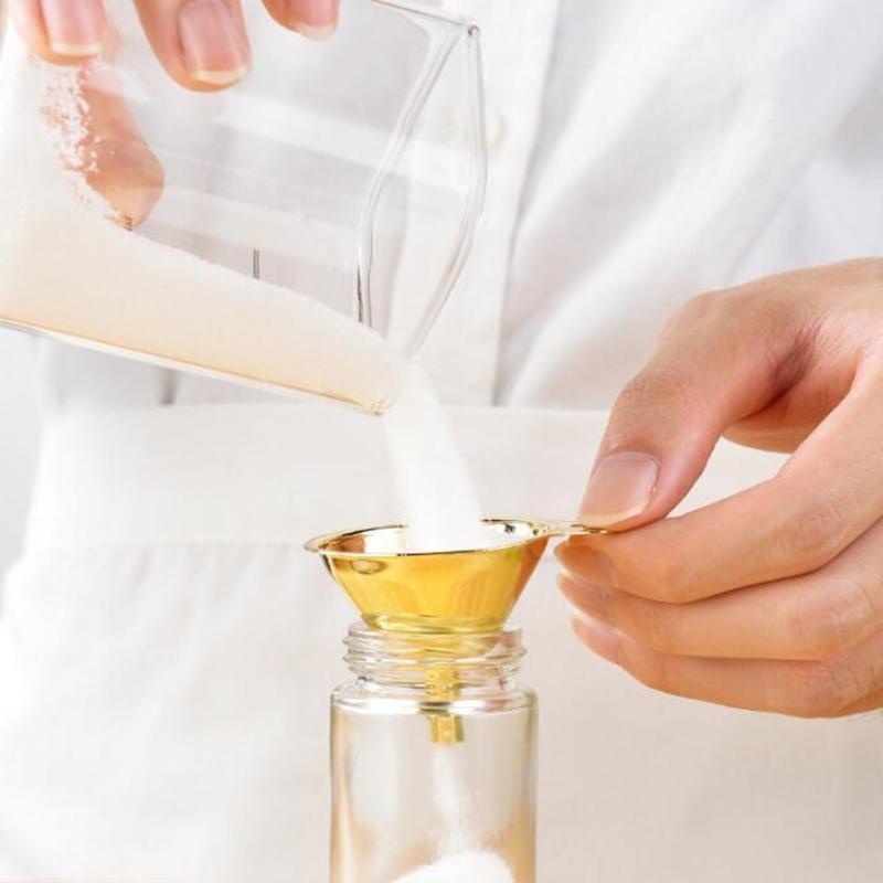 3Pieces Small Mouth Funnels Bar Wine Funnels Stainless Steel Material for Filling Hip Narrow-Mouth Bottles