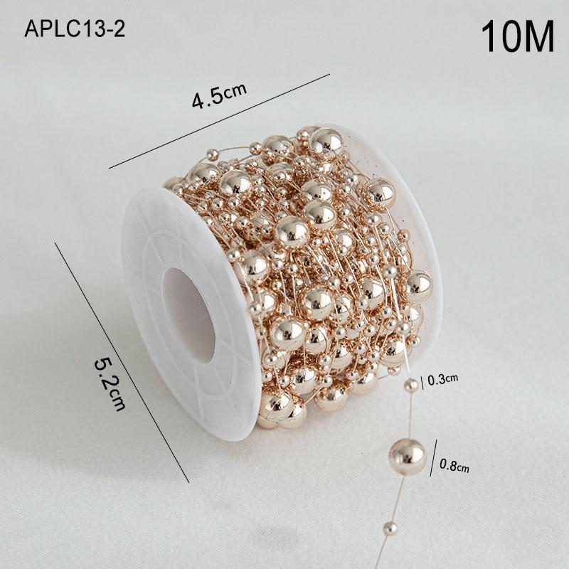 Christmas Decorations Colorful Electroplated Beads String Garland Home Xmas Tree Ornaments Nativity New Year Gift DIY Dollhouse