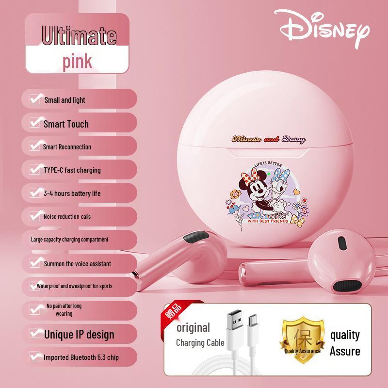 Беспроводные спортивные наушники Disney BH889 - Длительное время работы от аккумулятора, Шумоподавление, Универсальная совместимость