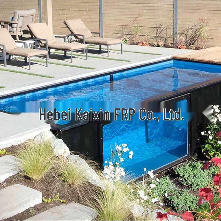 Large Outdoor Fiberglass Swimming Pool for Home or Villa