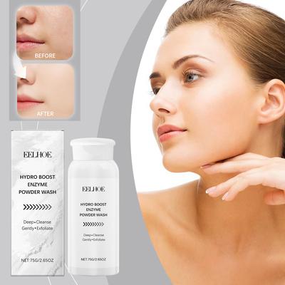 Энзимная пудра для умывания лица Контроль жирности кожи Очищение пор лица Удаление черных точек Прыщи Осветление тона кожи Длительная свежесть