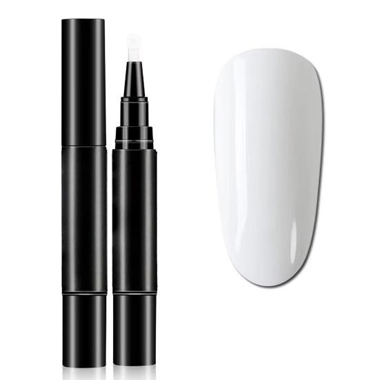 1/6Pcs Nail Polish Pen 3-in-1 Quick Dry Long Lasting High Gloss DIY Manicure Nail Art Natural Nude Women Girls Fingernail Toenail Gel Polish Pen