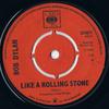 7-дюймовая пластинка БОБ ДИЛАН Like A Rolling Stone Gates Of Ede 201811 CBS 1965 UK Rock Б/у