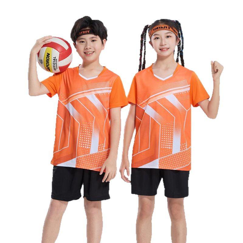 Summer Kids' Table Tennis & Sports Set: Girls' and Boys' Badminton, Volleyball Jersey with Printed Numbers.