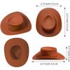 30 штук Коричневая ковбойская шляпа Мини Западная Шляпа ковбойки Кукольные шляпы Пластиковые Милые кукольные шляпы Декоративные аксессуары для вечеринки по случаю дня рождения