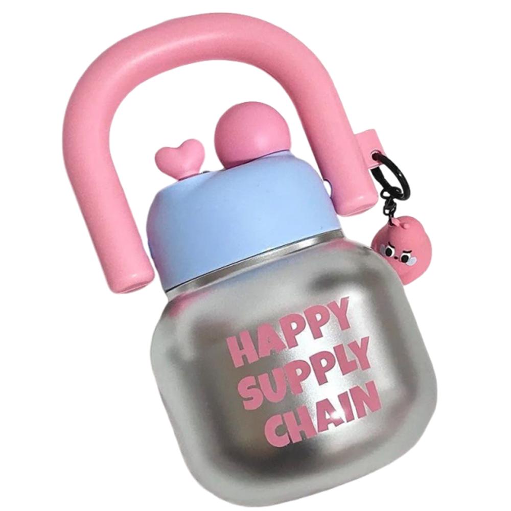 Creative 800ml Kids Water Sippy Cup Leakproof Cute Portable Drink Bottle Drinkware with Pendant Cartoon Plastic Cup Juice