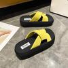Летние новые модные универсальные шлепанцы высокого класса женские универсальные шлепанцы на толстой подошве с перекрещенными ремешками