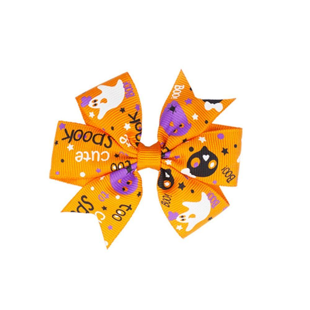 Заколка для волос в виде тыквы и летучей мыши-скелета, заколка-уточка, смешной бант на Хэллоуин, заколка для волос, косплей