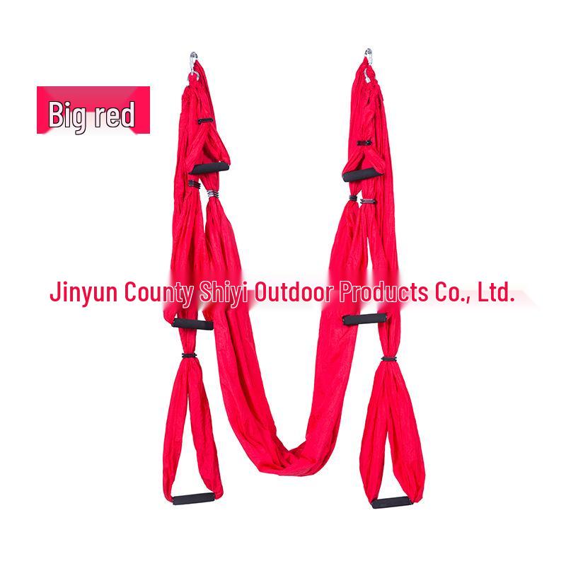 Гамак для воздушной йоги с 6 ручками - Неэластичный нейлон для студийной инверсионной фитнес-тренировки