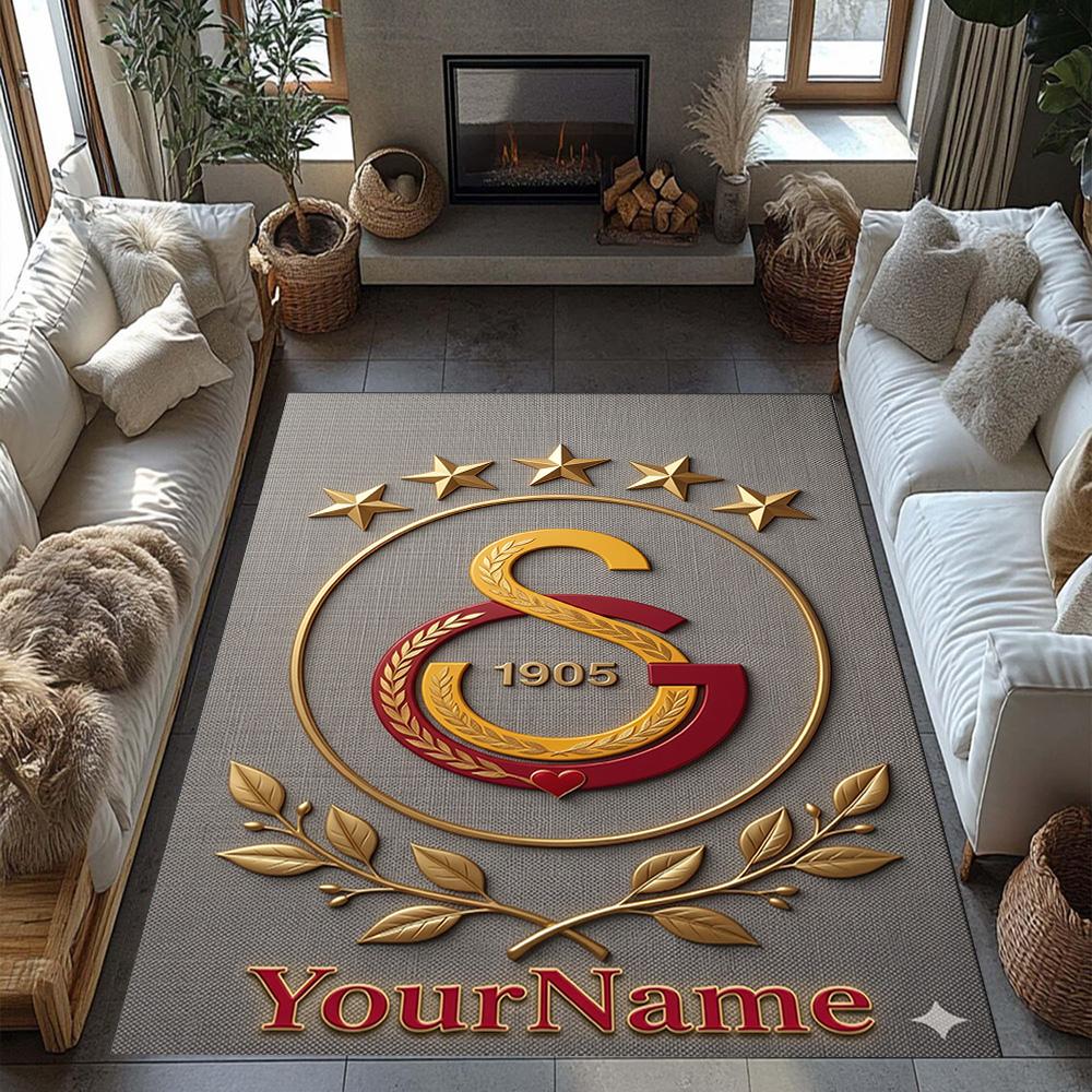 Galatasaray Customize Your Name Carpet Suitable For Outdoor Balcony Kitchen Study Room Antislip Carpet Office Home Decor Birthdaychristmas Gift