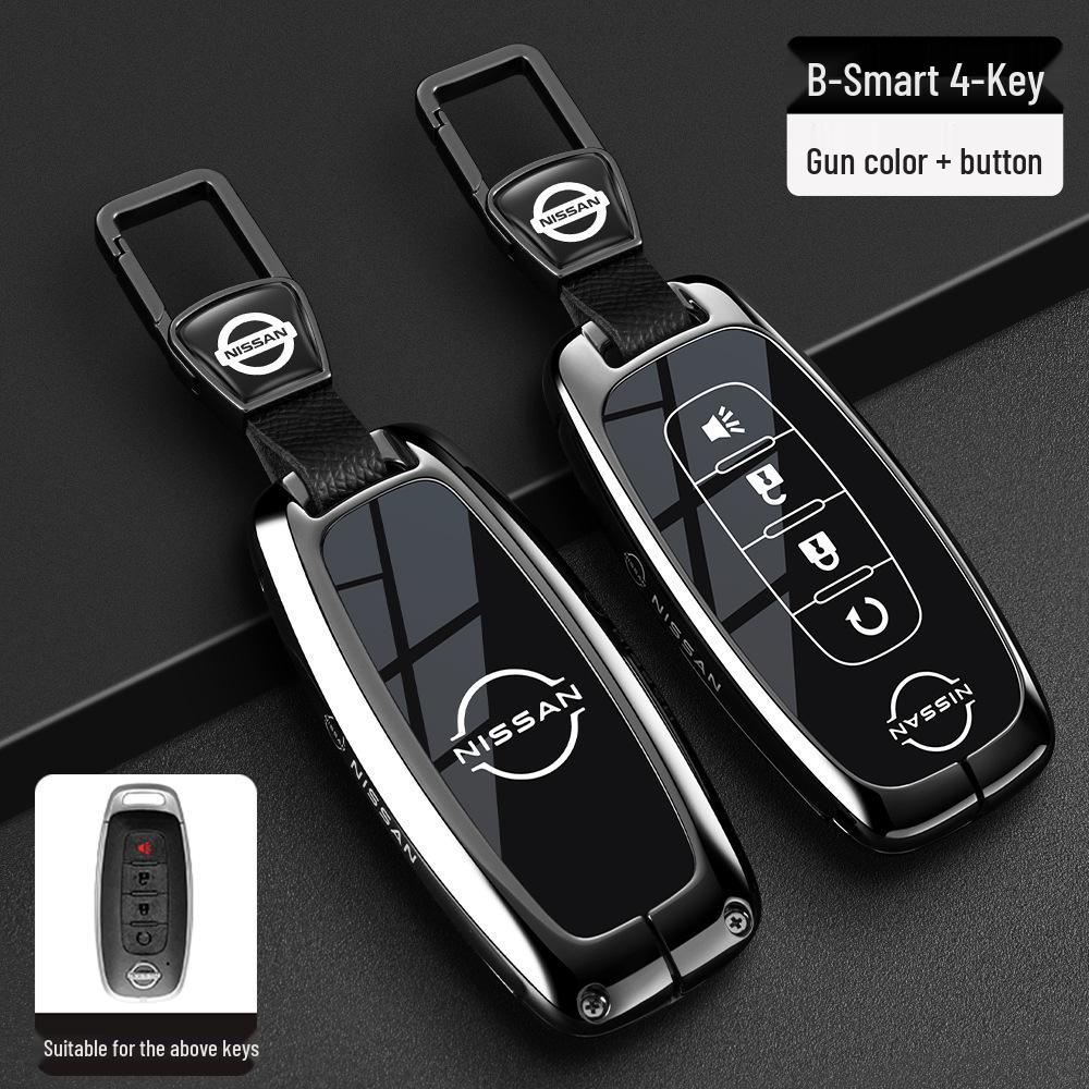 Чехол для ключей Nissan: Подходит для новых моделей Sylphy, Teana, Tiida, Qashqai, X-Trail, Bluebird, В комплекте брелок для мужчин