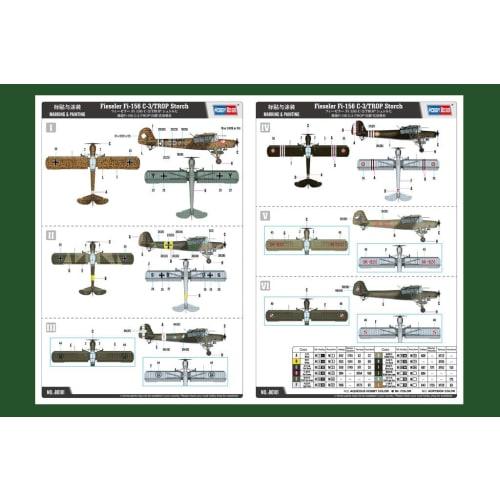 Hobby Boss 1/35 Масштаб Серия Самолетов Немецкий Fieseler Fi156 C-3/TROP Storch Пластиковая Модель 80181