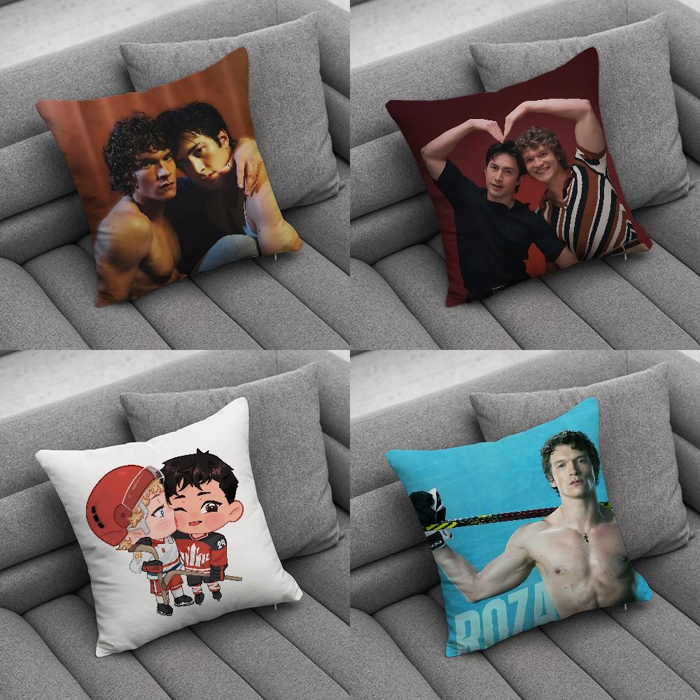 Popular TV HHeated RRivalry Pillow Case Square DoubleSided Printing Short Plush Sofa Cushion Cover Bedroom Bedside Pillow