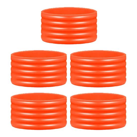 5Pcs Silicone Racket Handle Grip Ring Non-Slip Absorbent Tennis Pickleball Racquetball Badminton Squash Bat Overgrip Handle Band