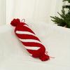 Праздничная рождественская декоративная подушка в виде леденца, 40,64 см, красно-белая полосатая, из полиэстера, с кисточкой, праздничный акцент для дома на Рождество