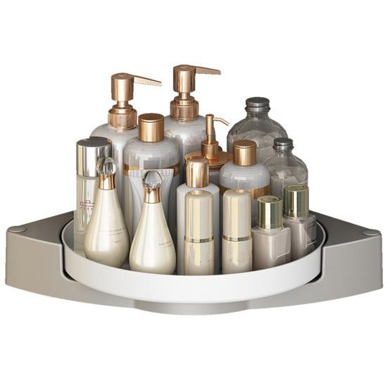 1/2 шт. Угловая полка для хранения в ванной комнате, самоклеящаяся, без сверления, вращающаяся на 360 градусов, плавающая полка для душа