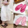 Fashion Women's Slippers 2025 Summer New Fashion Bow-knot Non Slip Soft Sole Flip Flops Lightweight Comfortable Slip on Flat Sandals