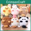 Panda Plush Capybara Keychain Animal Pendant Soft Stuffed Doll Kids Gift Toy
