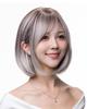 SUN9 Wig Short Straight Wig Women Cosplay Lolita Wig Crossdressing Ladies Full Wig Small Face Natural Heat Resistant Net Gift Box Included Silver Gold
