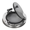 200mm Boat Porthole Window 180 Deg Internal Open Protective Net Tempered Glass UV Resistant Waterproof for Marine Yacht