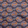 oneOone Cotton Flex Brown Fabric Asian Japanese Koi Fish Craft Projects Decor Fabric Printed By The Yard 40 Inch