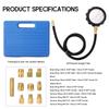 VT01052 12pcs Engine Oil Pressure Tester Diagnostic Testing Tool Cylinder Gauge Compression Gauge