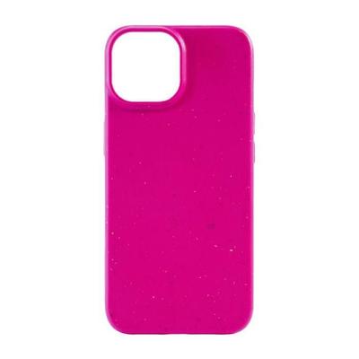 Биоразлагаемый чехол - iPhone 15 - Ярко-розовый - Экологичный - Полужесткий