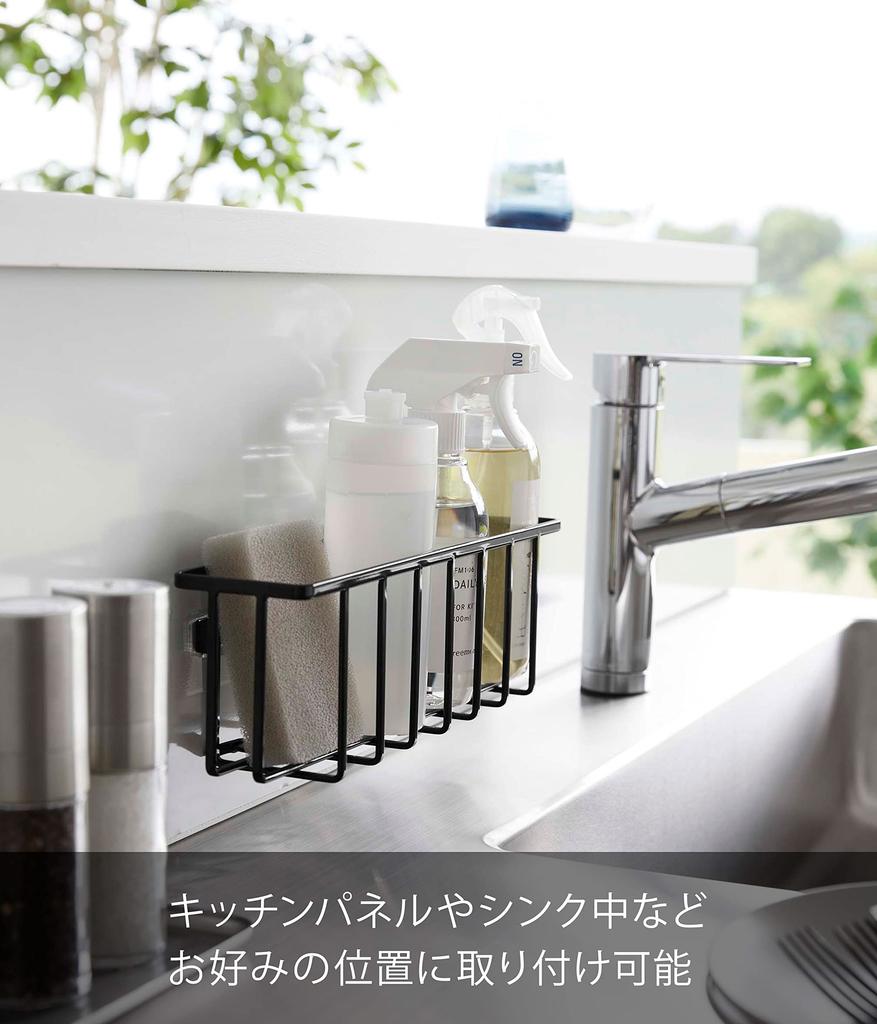 Yamazaki Jitsugyo 6914 Крючок для хранения пленки L Черный xx H10см Крючок Не башня Кухонные принадлежности Коллективное хранение Держатель для губки 6914 Приблизительно. Ш30.5