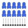10Pcs Trampoline Enclosure Pole Cap with Screw Thumb Safety Rail Cap Accessory Blue
