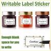 250Pcs/Roll Handwritten Kitchen Name Label Sticker Blank Seasoning Jar Label  Refrigerator