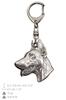 Dobermann, Doberman Pinscher, Dobie I – Silver-plated key ring with a dog in a gift box, handbag decoration | Art-Dog