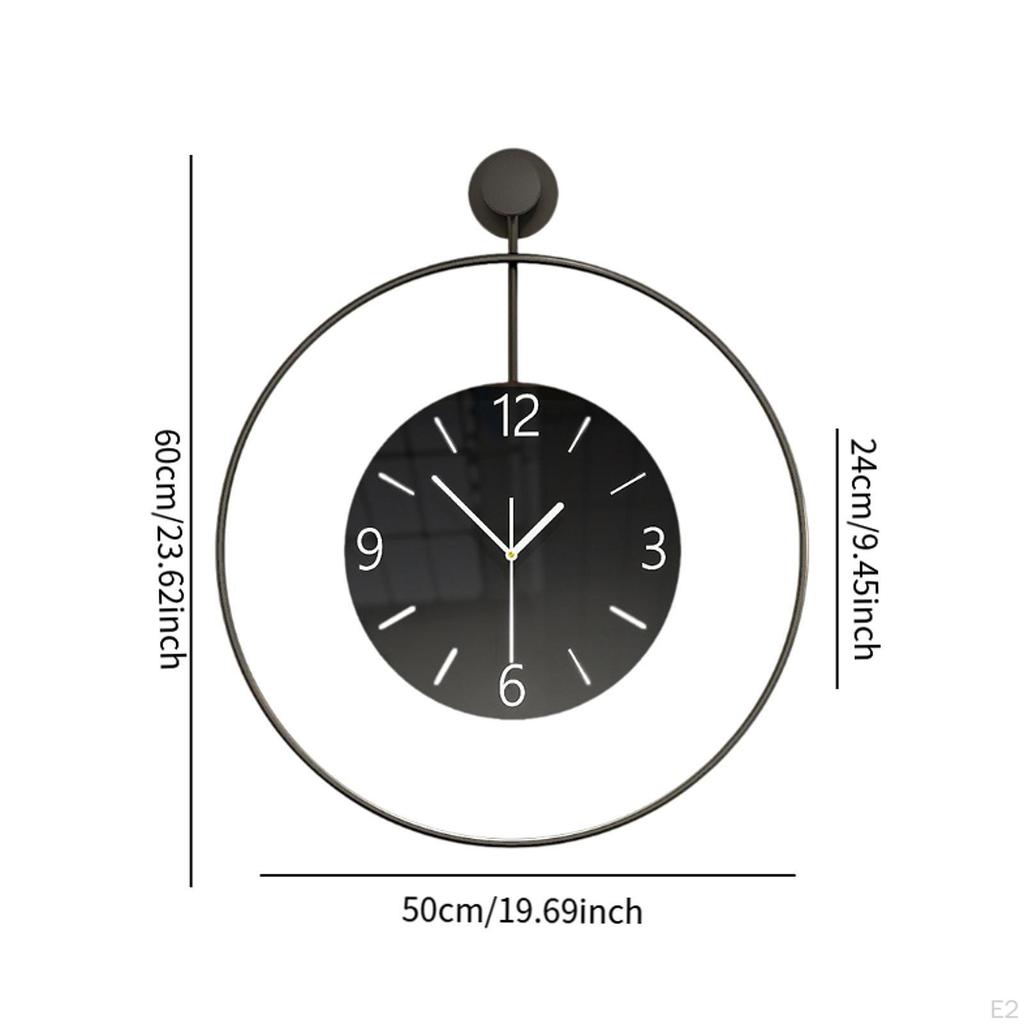 Декоративные настенные часы, подвесной орнамент, металл, современный, тихий, простой, большой, домашний декор для кафе