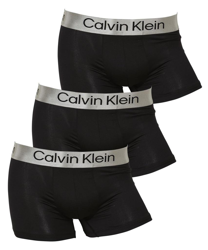 Calvin Klein Из Микроэластичных Боксеров Стальной Микро Простые Стильные Для Тренировок Размер M в Японский Черный Набор NB4269 Набор 3Счесаные Мужские Быстросохнущие