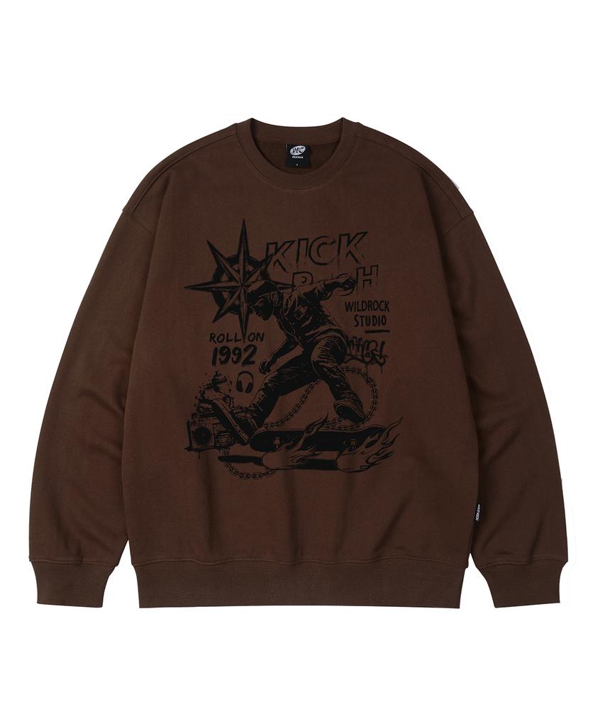 WILDROCK Kick Push Oversized Sweatshirt_9 Col (B Type)
