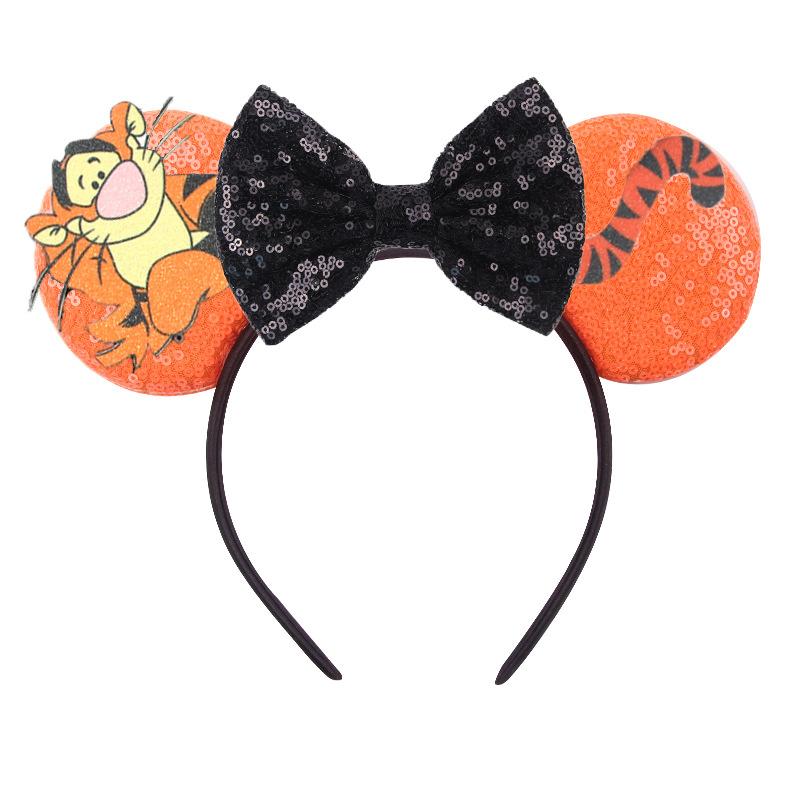 Cartoon Piglet Tigger Hair Accessories Women Winnie the Pooh Bear Ears Hairbands Kids Eeyore Bow Headbands For Girls Gift