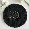 Japanese Style Flower Hat Breathable Crochet Knitted Cap Elegant Hollowed Out Beret  Gift