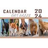 Календарь с милым котом, плотная бумага, ежемесячный настенный календарь с кошками, настенный календарь на 2024 год, забавные кошки для дома, офиса и школы
