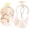 Angel Halo & Winged Dress for 10-15cm Plush Toy, Kigurumi, Accessories, Otaku, Doll, Mascot, Kpopdoll, Costume [Used]