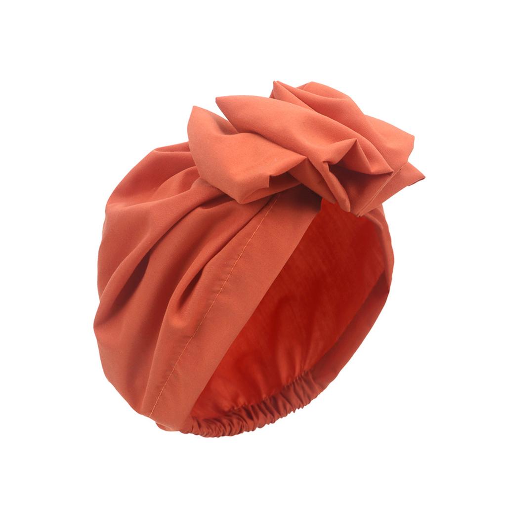 New Women Hijab Turban Solid Large Bow Head Scarf Muslim Women Scarf French Retro Flower Head Cap Hat Fashion Ladies Bandanas