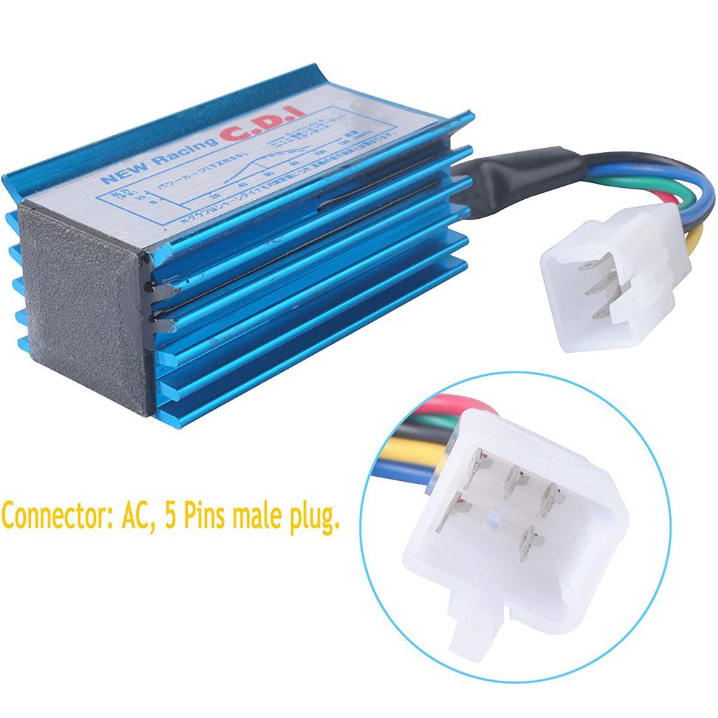 Катушка зажигания для гонок 5-контактная AC CDI коробка для GY6 50cc 70cc 90cc 110cc скутера ATV Go Kart мопеда квадроцикла Pit Dirt со свечой зажигания