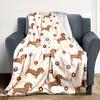 1pc Dachshund Donut Lightweight Flannel Blanket, Comfortable and Warm Blanket, for Office and Camping Sofa Bed109
