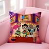 TTeen TitansS GGo Cushion Cover Natural Linen Pillow Case DoubleSided Print Decorative Sofa Pillowcase Home Decor Gift