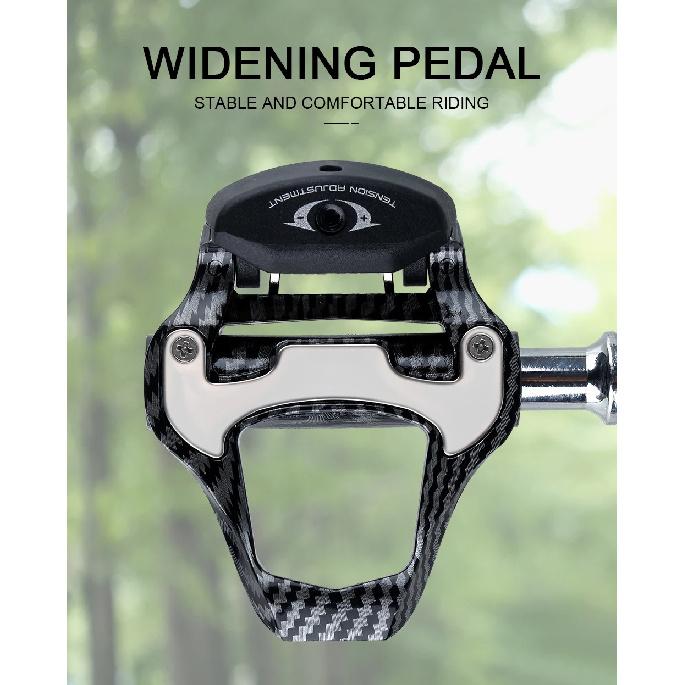 RACEWORK Road Bike Pedal Carbon Fiber Pattern Ultra Light Bearings Pedal For SPD Keo Self-Locking Bicycle Professional Pedals