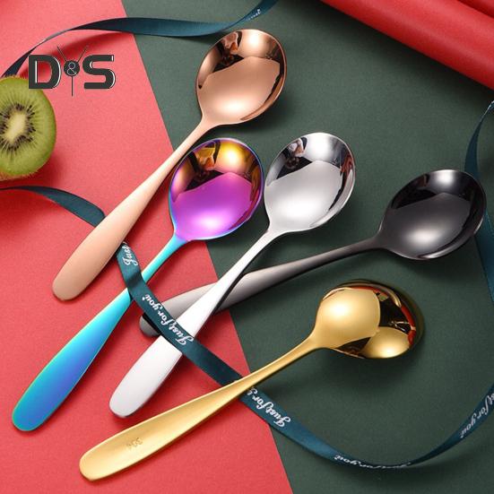 Ложка для супа, не содержащая BPA, пищевая ложка из нержавеющей стали, кухонная ложка с длинной ручкой, столовая посуда, инструмент