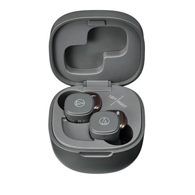 Audio-Technica Wireless Earphones Stone Black Bluetooth Fast Charging Small Lightweight Sustainable ATH-SQ1TW STB