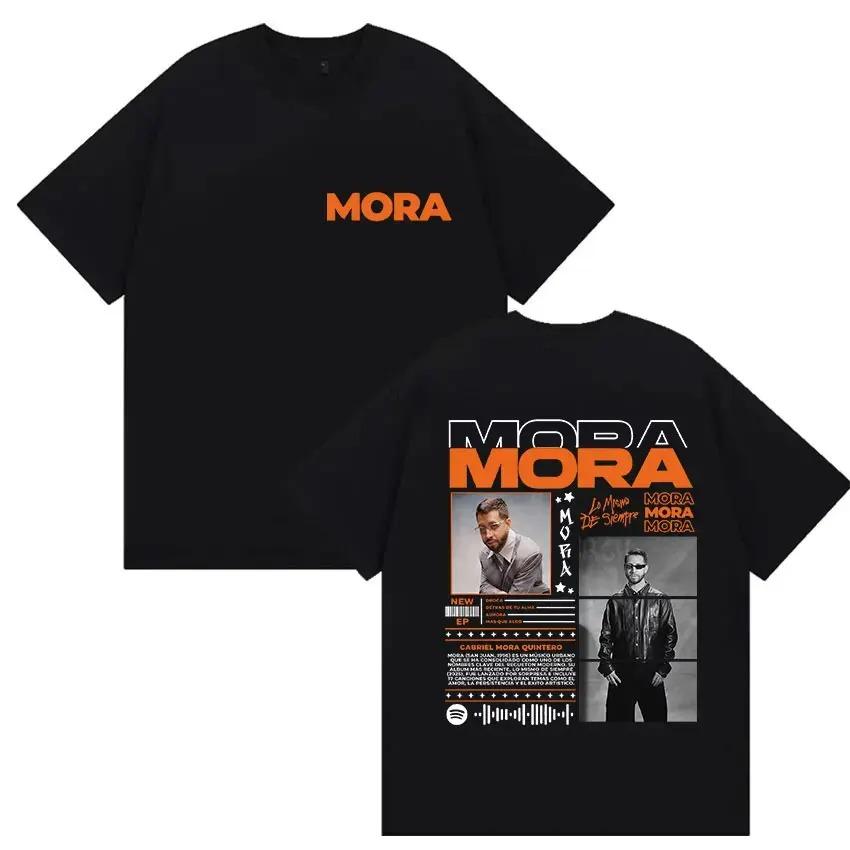 Rapper MORA Tour 2025 Merch T Shirt Men's Women Vintage High Quality Fashion T-shirts Hip Hop High Quality Short Sleeves Casual