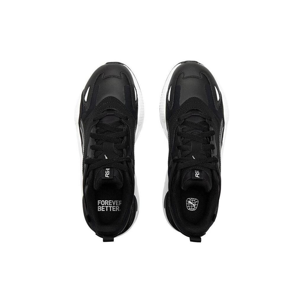 Puma Rs-X Efekt Leather Comfortable Retro Low-Top Lifestyle Sneakers Unisex Sneakers Black Silver 390777-01