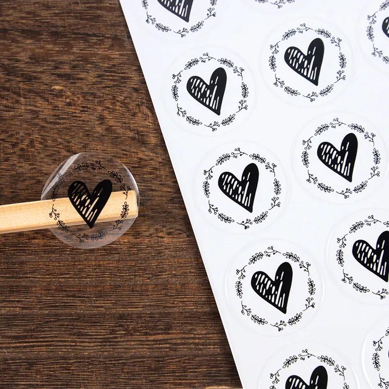 Набор из 200 круглых наклеек в форме сердечек с надписью Love, золотого и серебряного цвета, с бронзовым финишем для DIY и украшения подарков