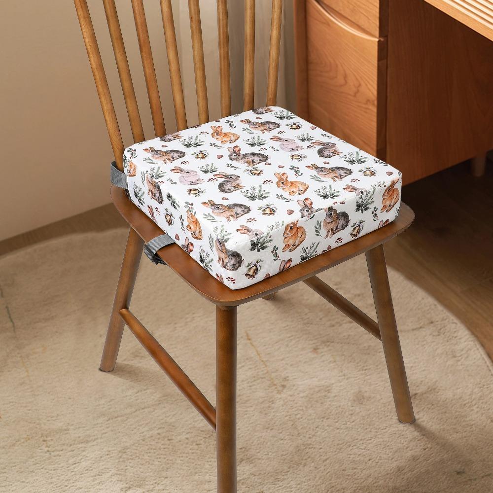 Detachable Cover Baby Booster Seat Cushion Non-slip Bottom Waterproof Square Seat Cushion Breathable Soft Kids Dining Chair Pad