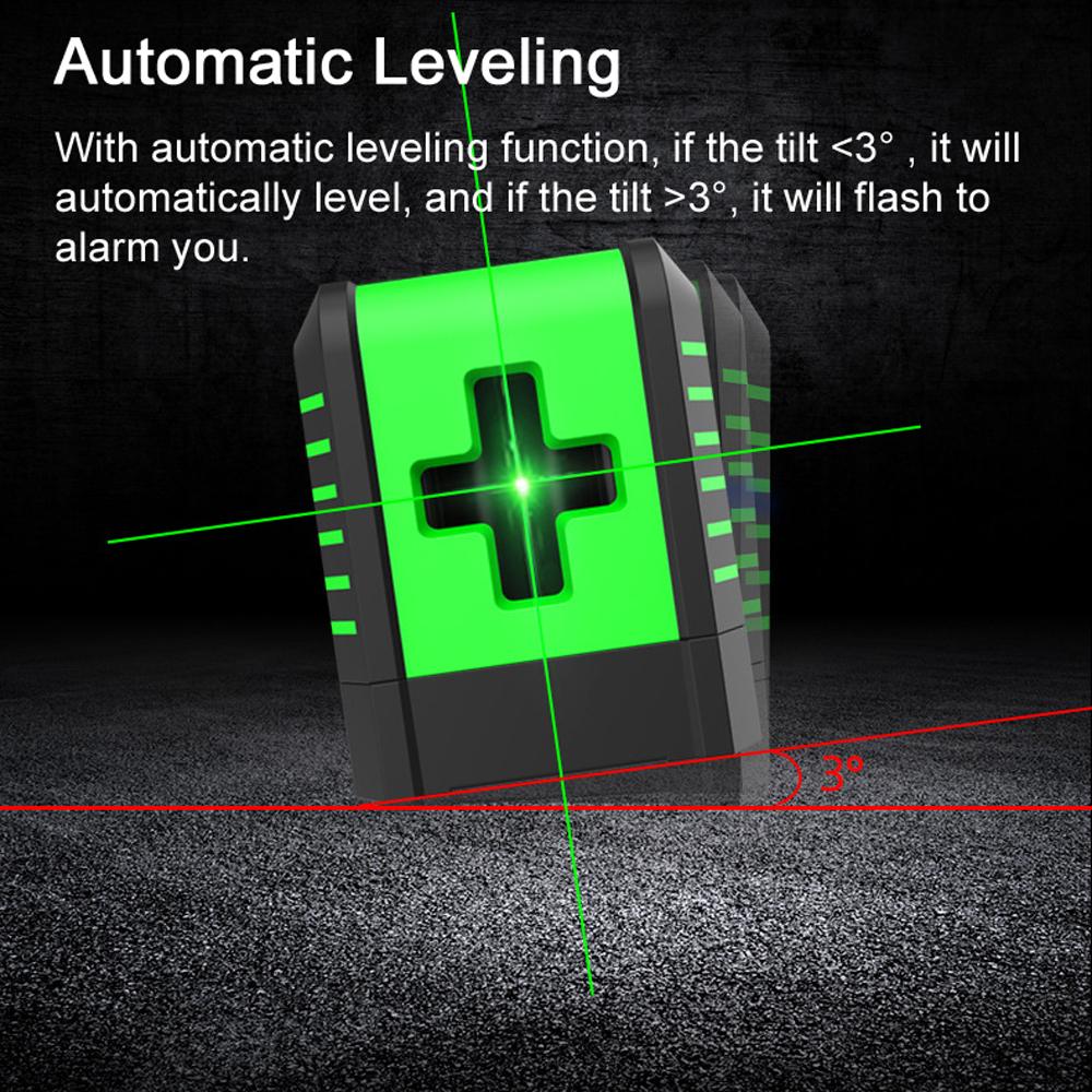 Маленький портативный 2-линейный лазерный нивелирный лазер 3 градуса Самовыравнивающаяся диагональная линия Многофункциональный